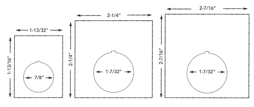 Plastic Legend Plates - 7/8 inch and 1-7/32 inch