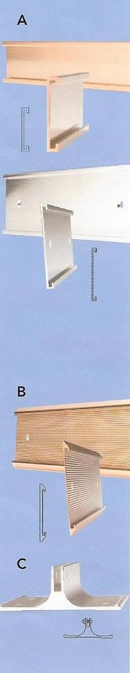 Wall holders, ribbed and non-ribbed